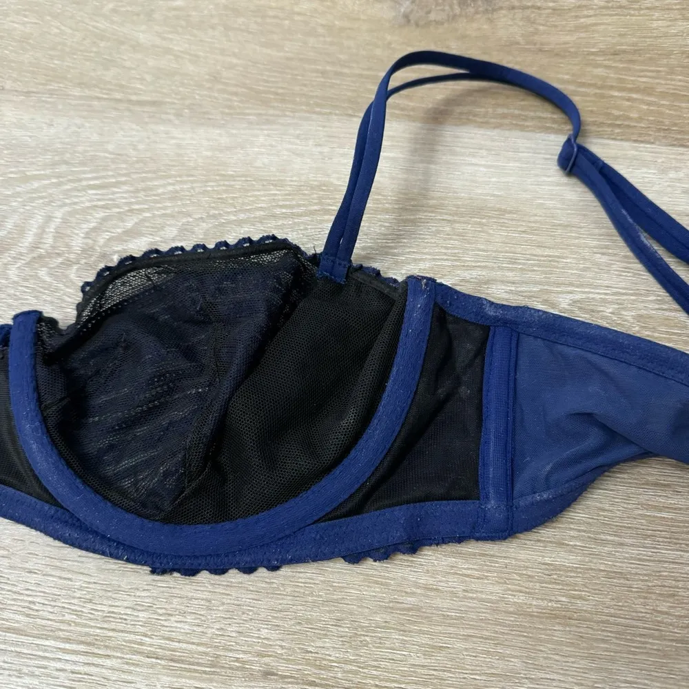 Victorias Secret Unlined Underwire Balconette Bra Blue - Image 7