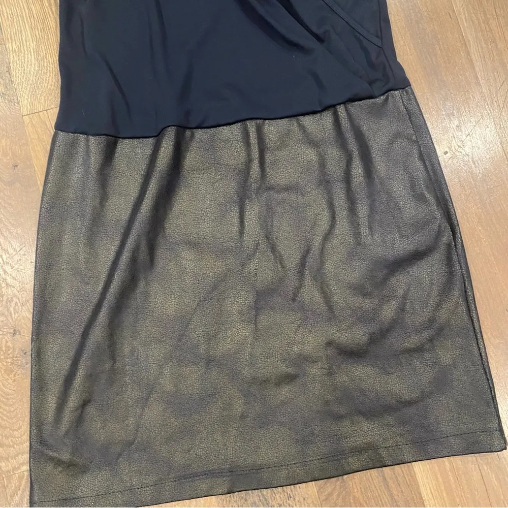 Charming Girl Womans Navy Blue Faux Leather Dress Size Large - Image 10