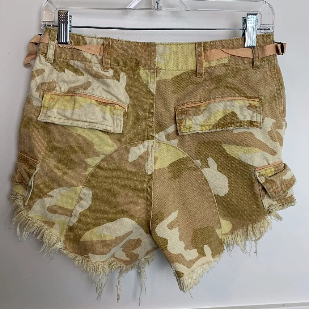 Free People Commander Light Camo Cutoff Shorts - Image 4