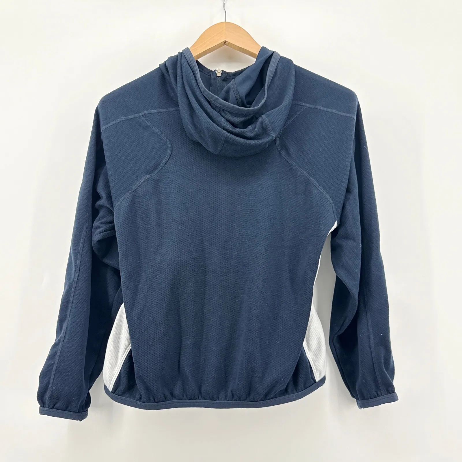 Nike Dri-FIT Full Zip Fleece Hoodie Women's Size Small Navy Blue Athletic Jacket - Image 6