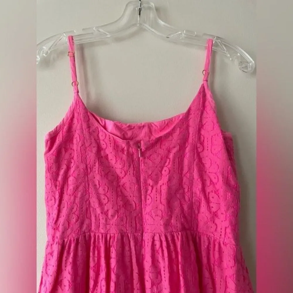 Lilly Pulitzer Pink Lace Dress Size 2 Bow Valentine Love Barbie Core Date Night - Image 6