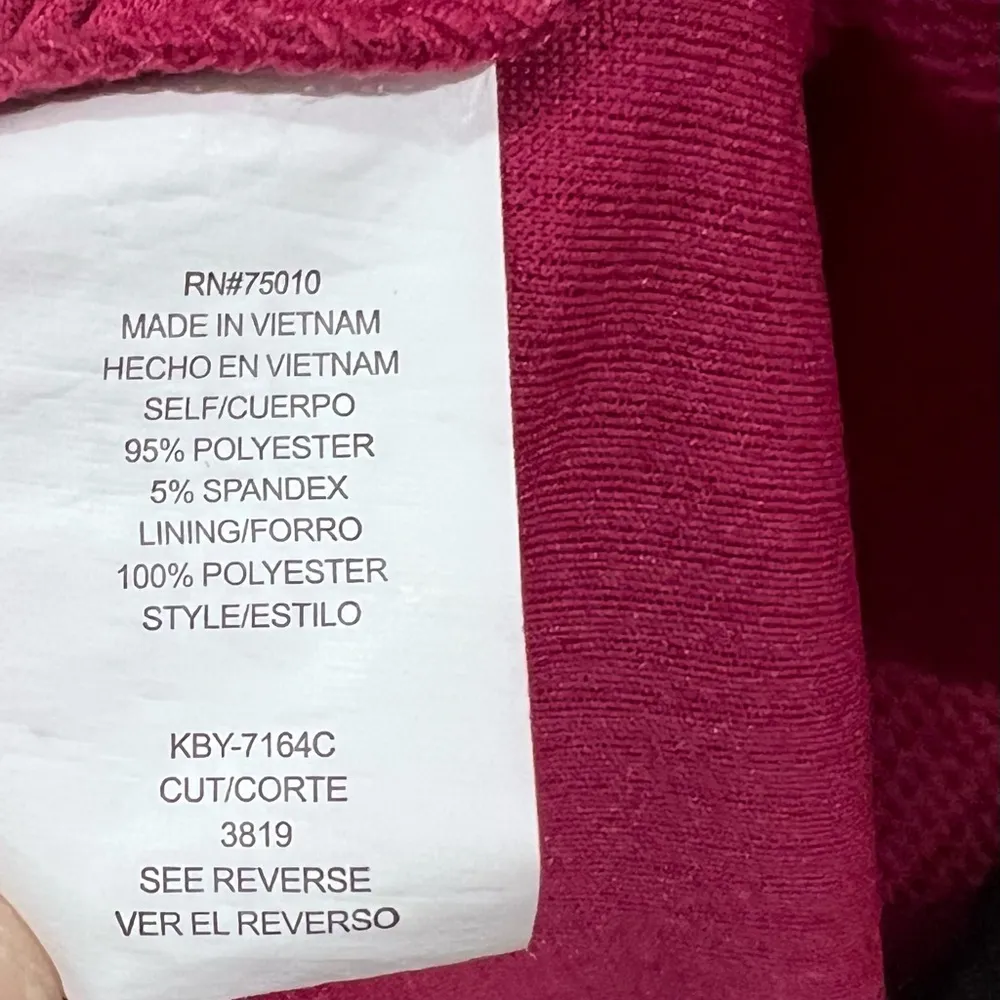 City Studio raspberry pink textured aline dress size large - Image 6