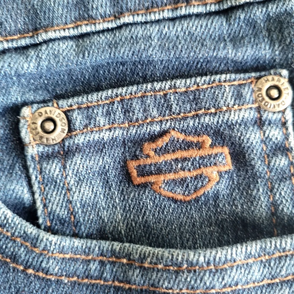 Vintage Harley Davidson Jeans Women's Size 4 Regular Blue - Image 4