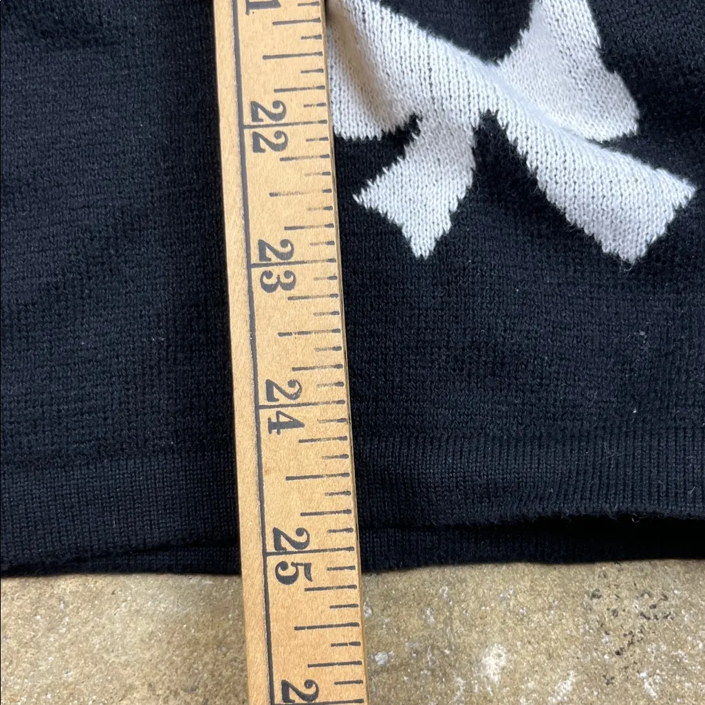 Loft Black Sweater with White Bow Pattern
Size: XS - Image 9