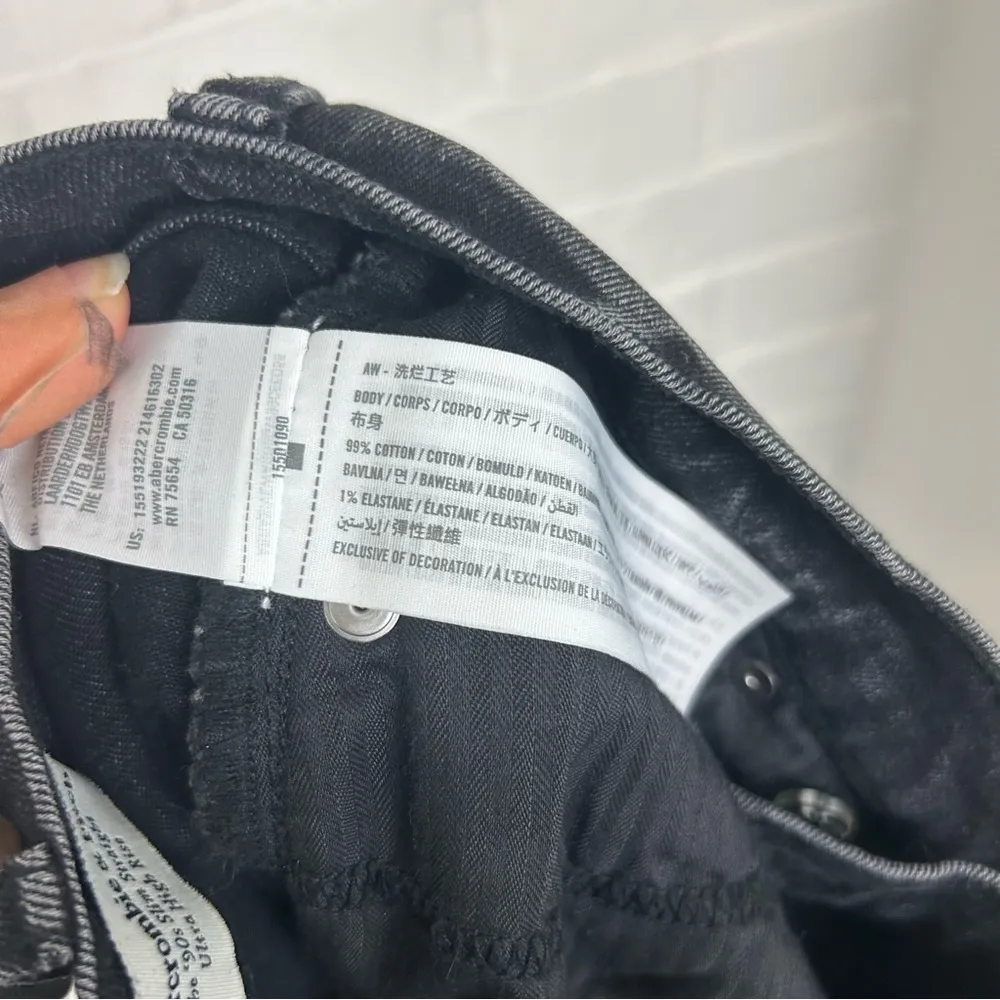 Abercrombie & Fitch Curve Love The 90s Slim Straight Cross Waist Jean Size 24 - Image 3