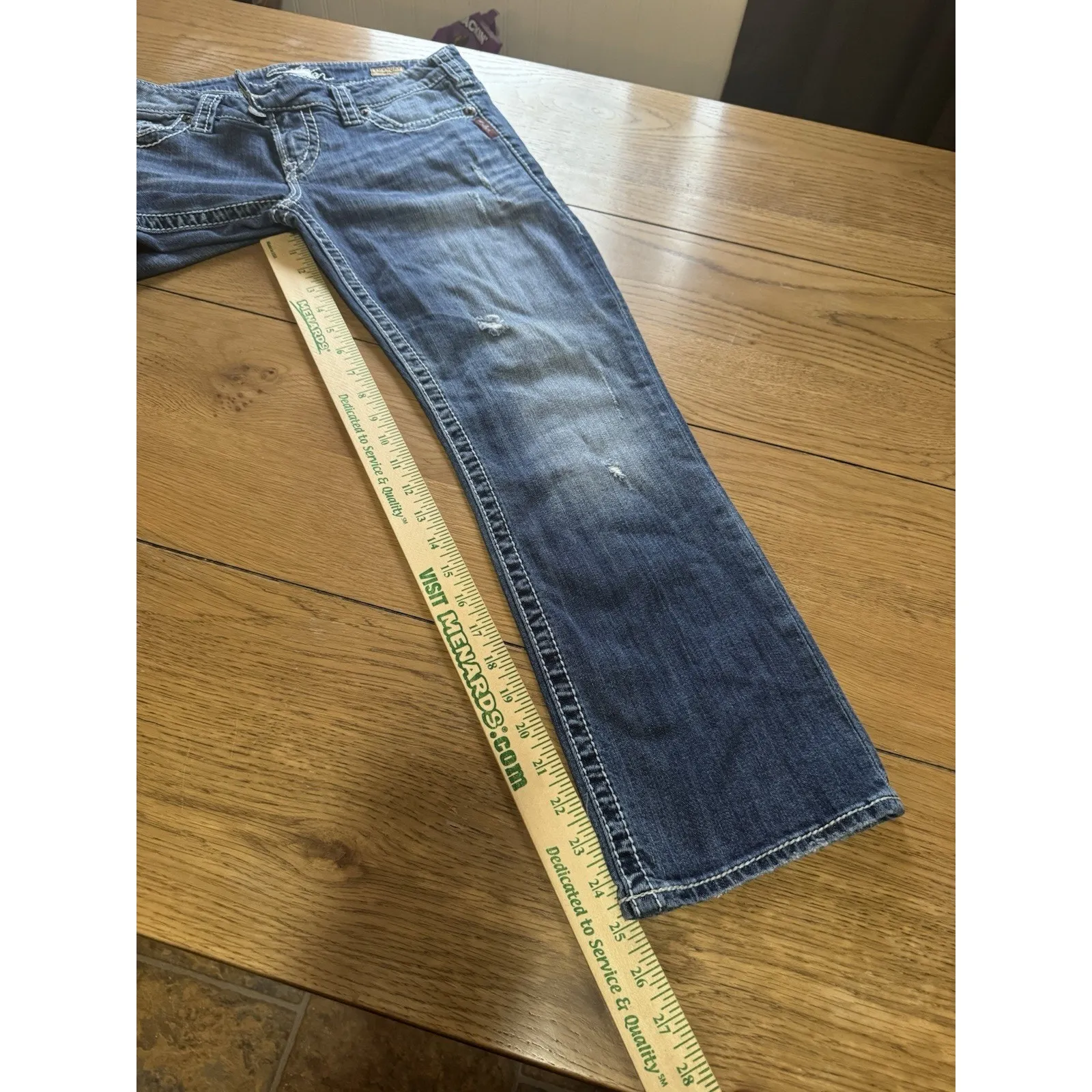 Silver Jeans Tuesday Low Rise Capri Size W29 Summer Travel Vacation Denim City - Image 7