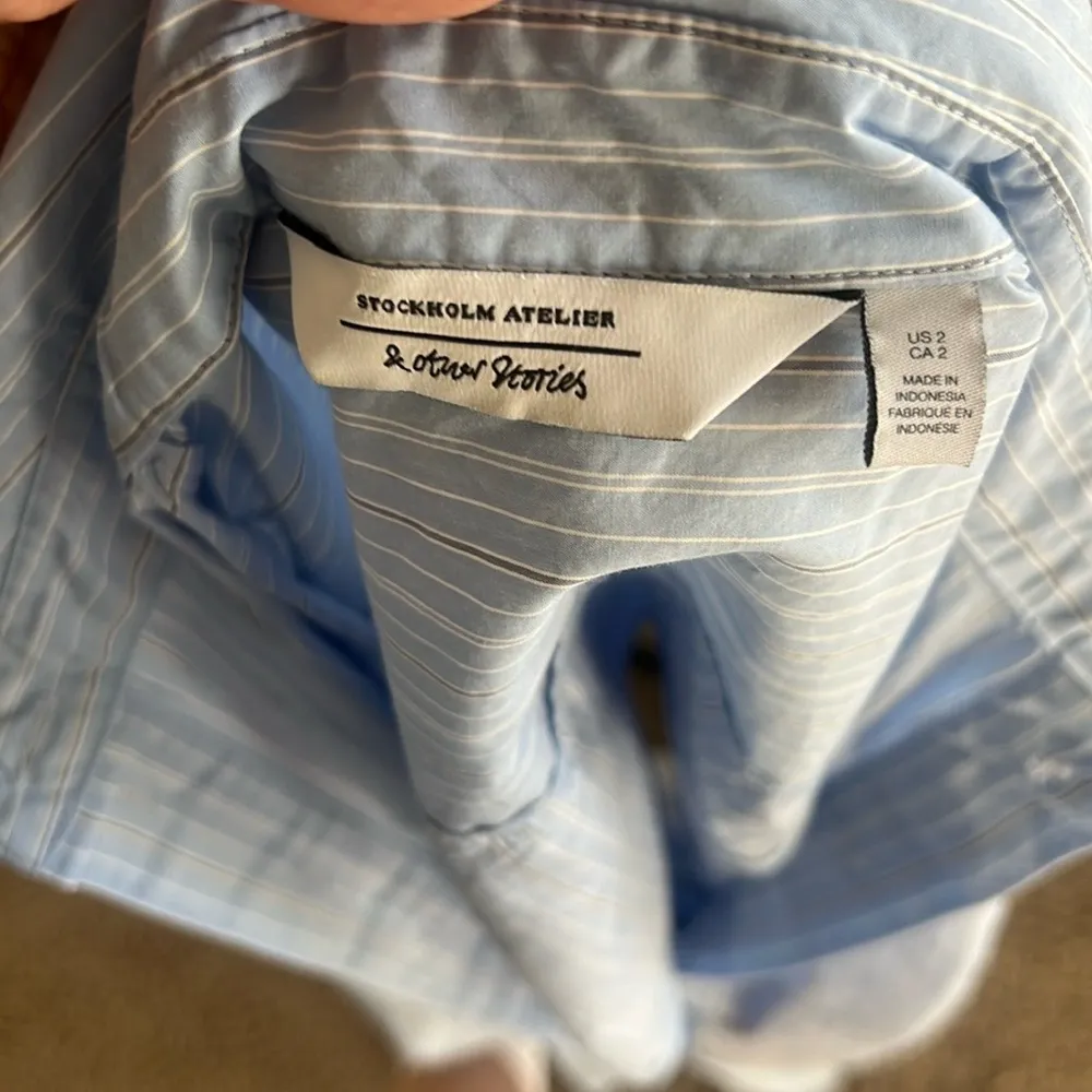 & Other Stories Midi Shirt Striped Dress - Image 8