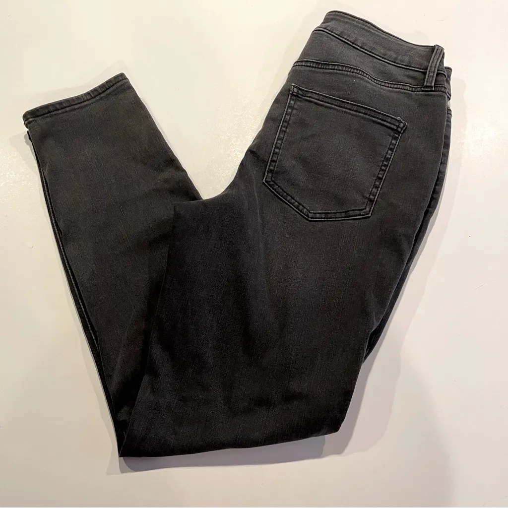 Chicos High Rise Skinny Ankle Faded Black Denim Jeans size 0R, US 4R - Image 2