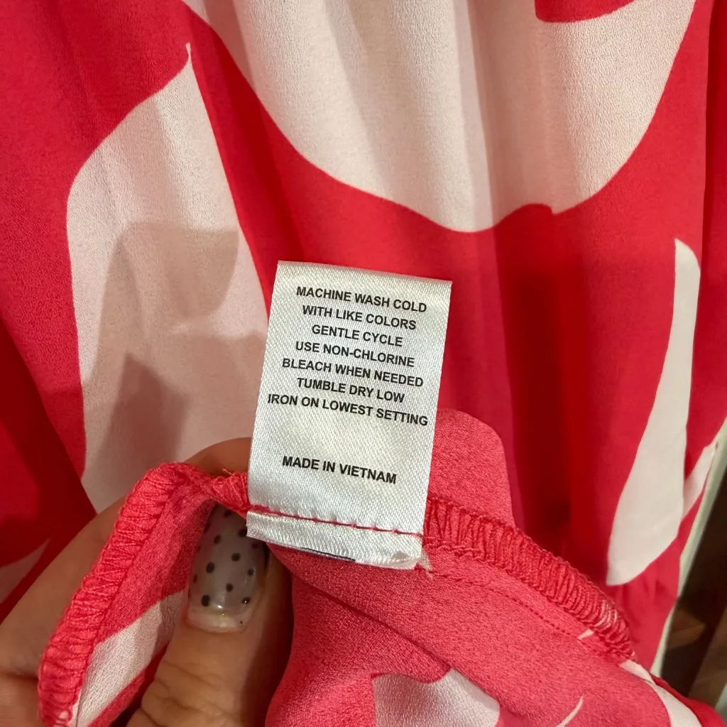 Crystal Doll Red White Smocked Tiered Maxi Dress Ruffle Straps Size S NWT - Image 11