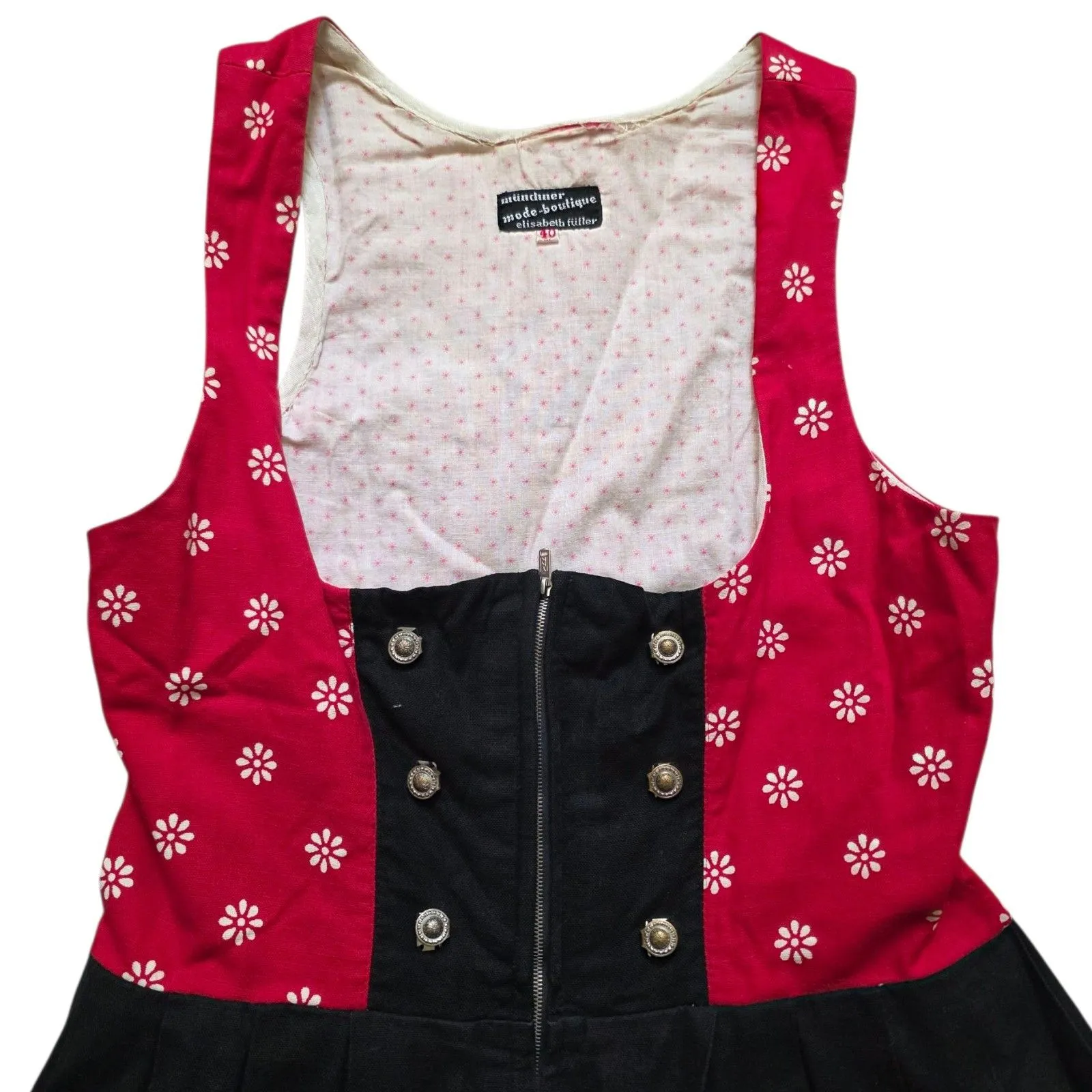 German Dirndl Dress 40 Milkmaid Oktoberfest Bavarian Beer Austrian Vintage 1950s Size undefined - Image 3