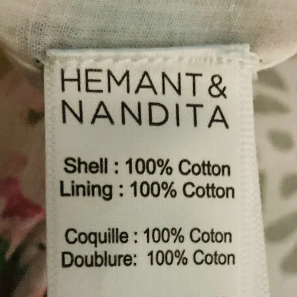 Hemant & Nandita x Revolve Teien pastel floral tie front crop top. NWT Medium Pink - Image 6