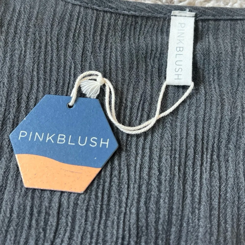 NWT Pinkblush Lightweight Gray Kimono Long Cardigan Open Medium All Seasons - Image 7