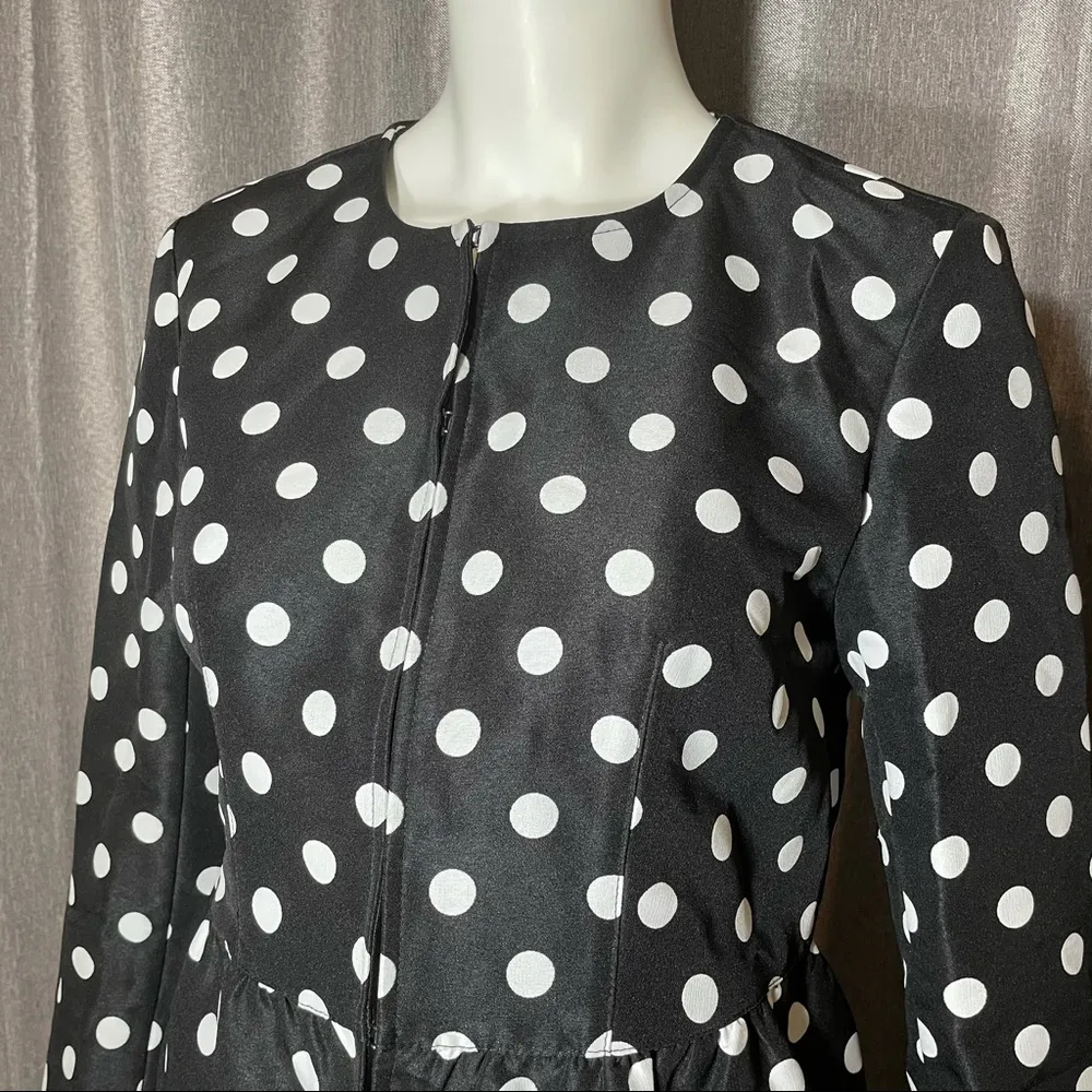 Loft Ann Taylor Polkadot Peplum Jacket Blazer - Image 3