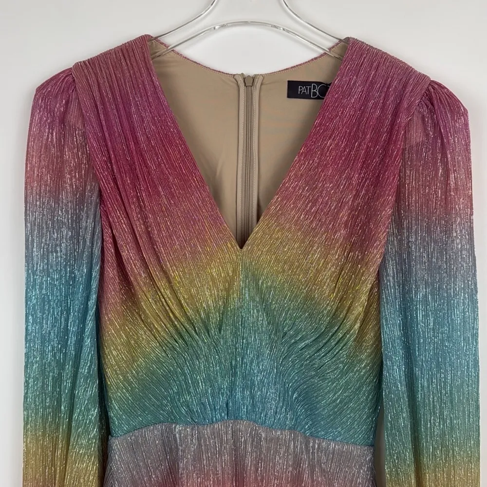 PatBO Prism Plunge Bodysuit in Rainbow Size Medium - Image 3