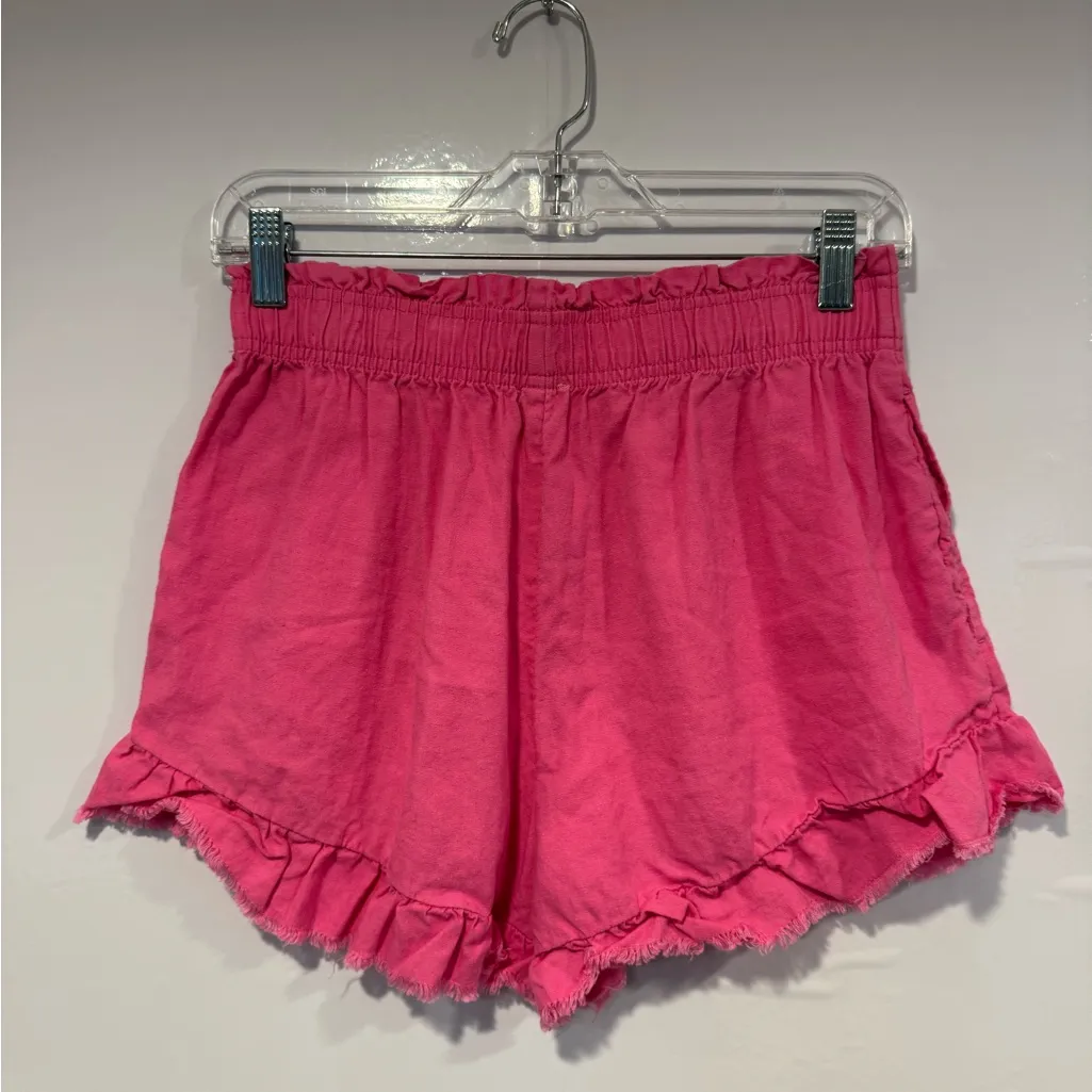 Bright pink aerie ruffle shorts - Image 4