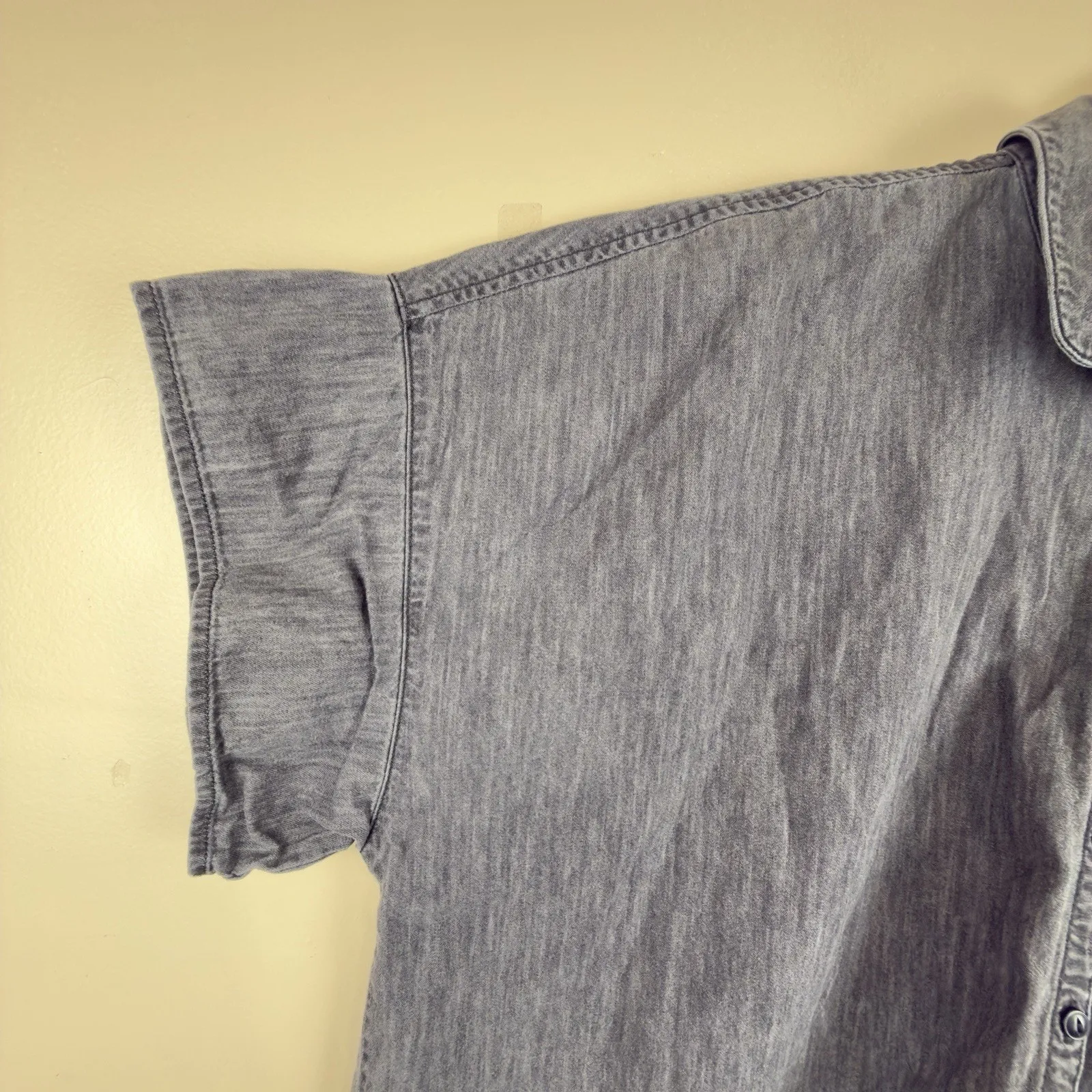 Madewell Shirt Women's Size XXL Black Lunar Wash Denim Button Up Classic - Image 3