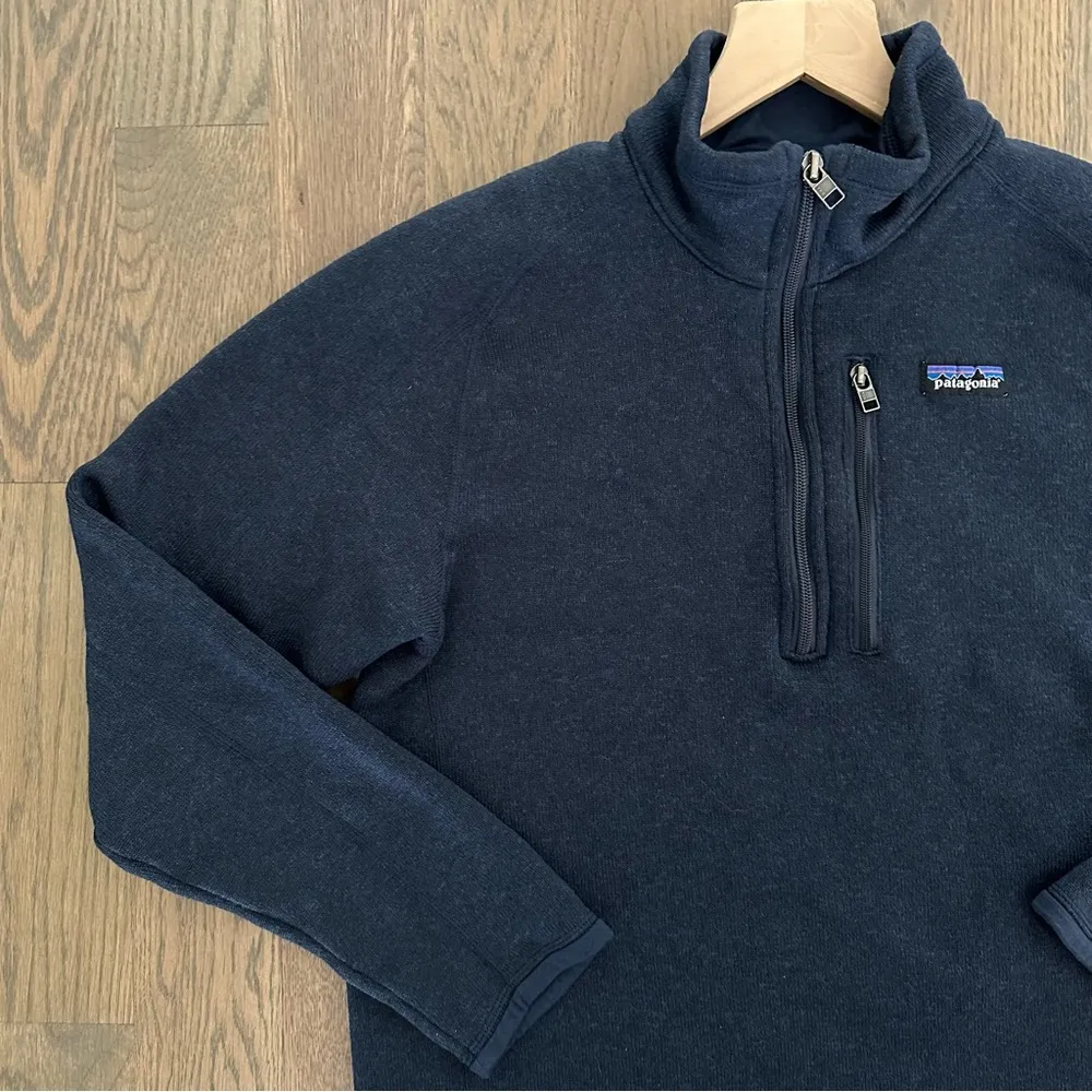Patagonia Women's Quarter Zip Pullover Better Sweater in New Navy Blue Medium - Image 3