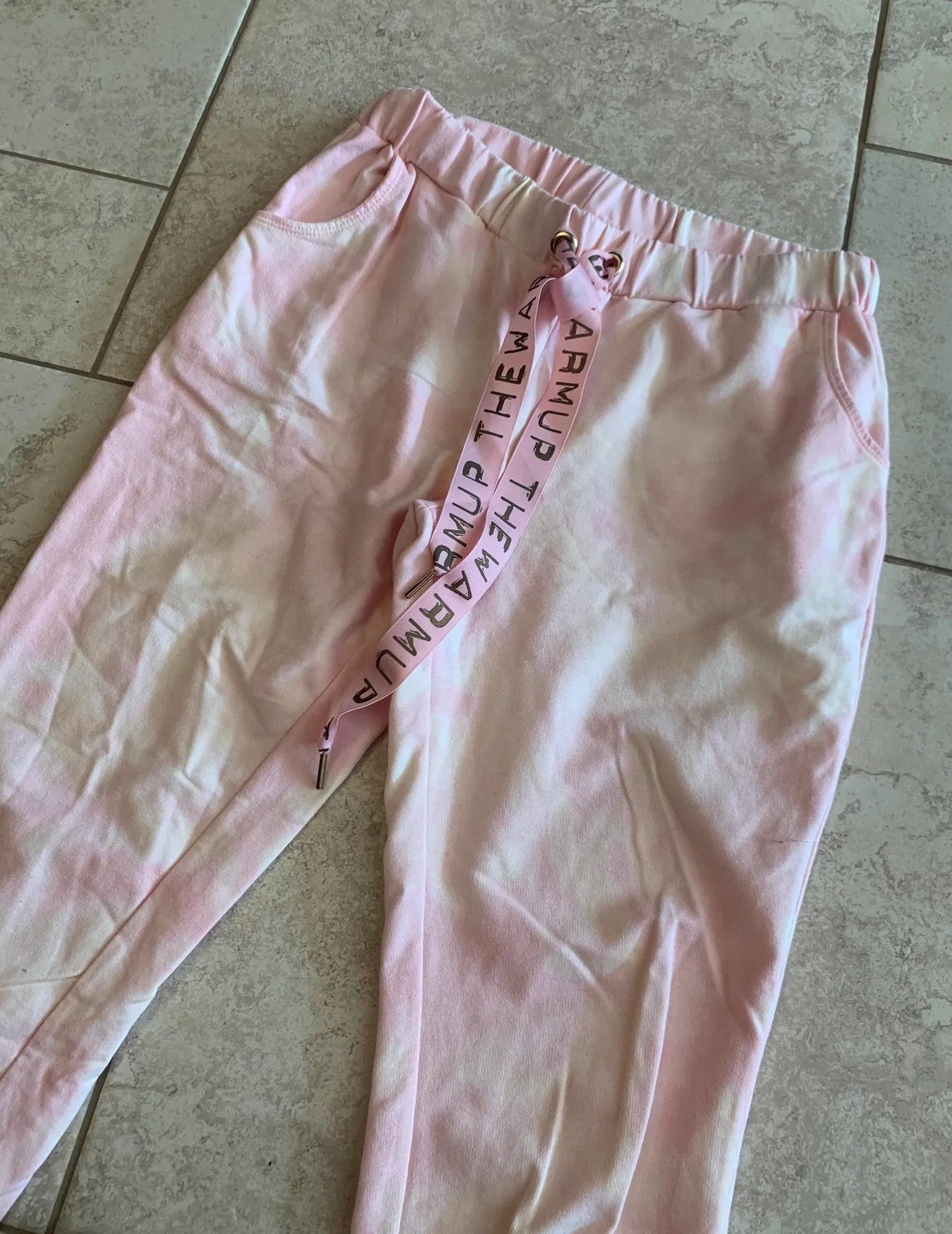 Jessica Simpson Light Pink Tie Dye Sweatpants - Image 2
