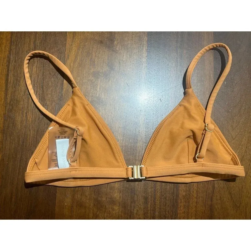 JONATHAN SIMKHAI Joelle Bikini Top in Pixie XSmall New Womens Swim Orange Size XS - Image 6