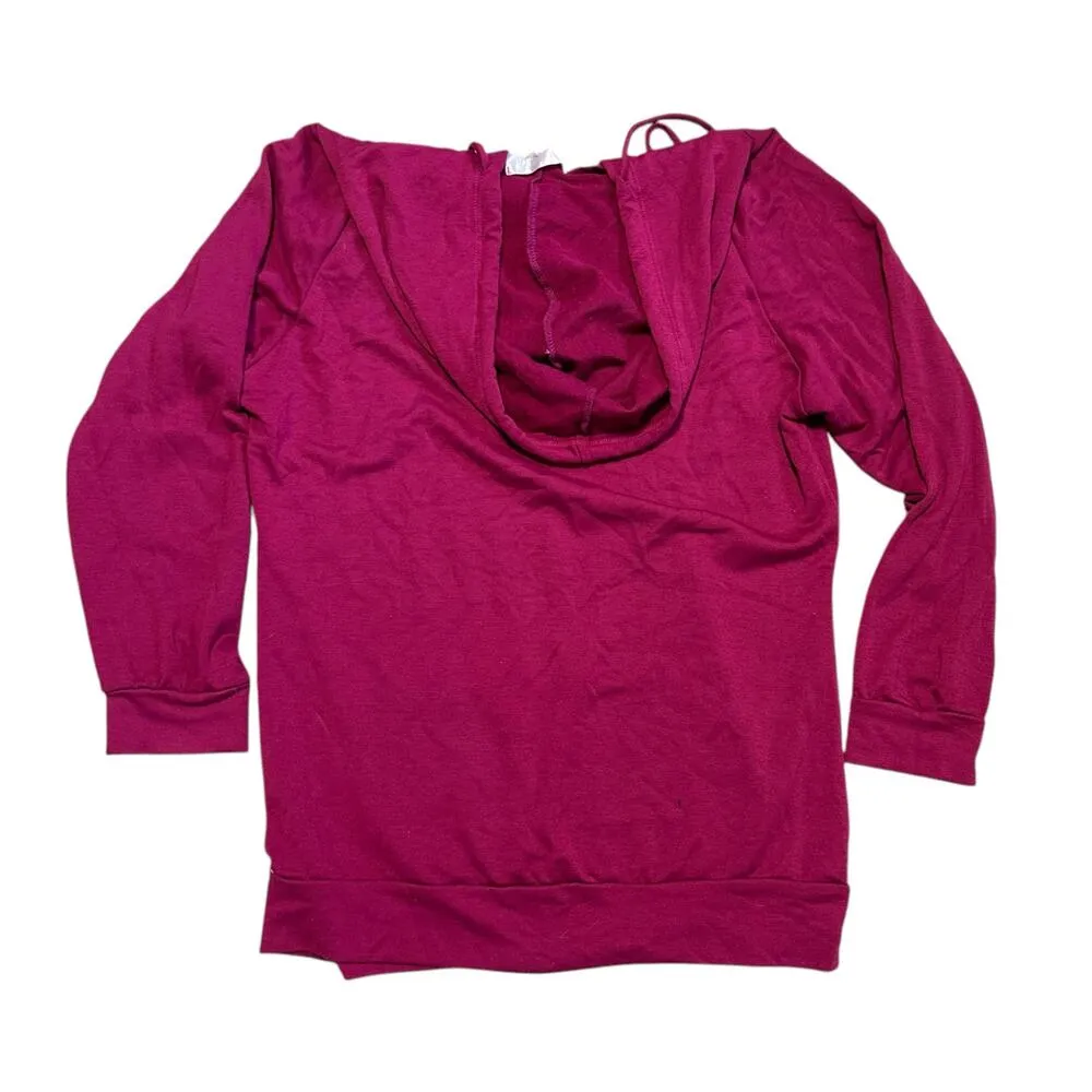 Floria Collective Fuchsia Pink Hoodie Sweatshirt Long Sleeve Made in the USA XL - Image 4