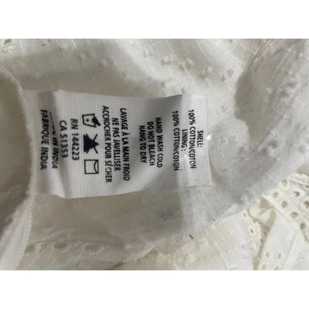 Bishop + Young Size Medium  Ruche Front Ruffe Top $110 Boho Gypsy Long Sleeve - Image 9