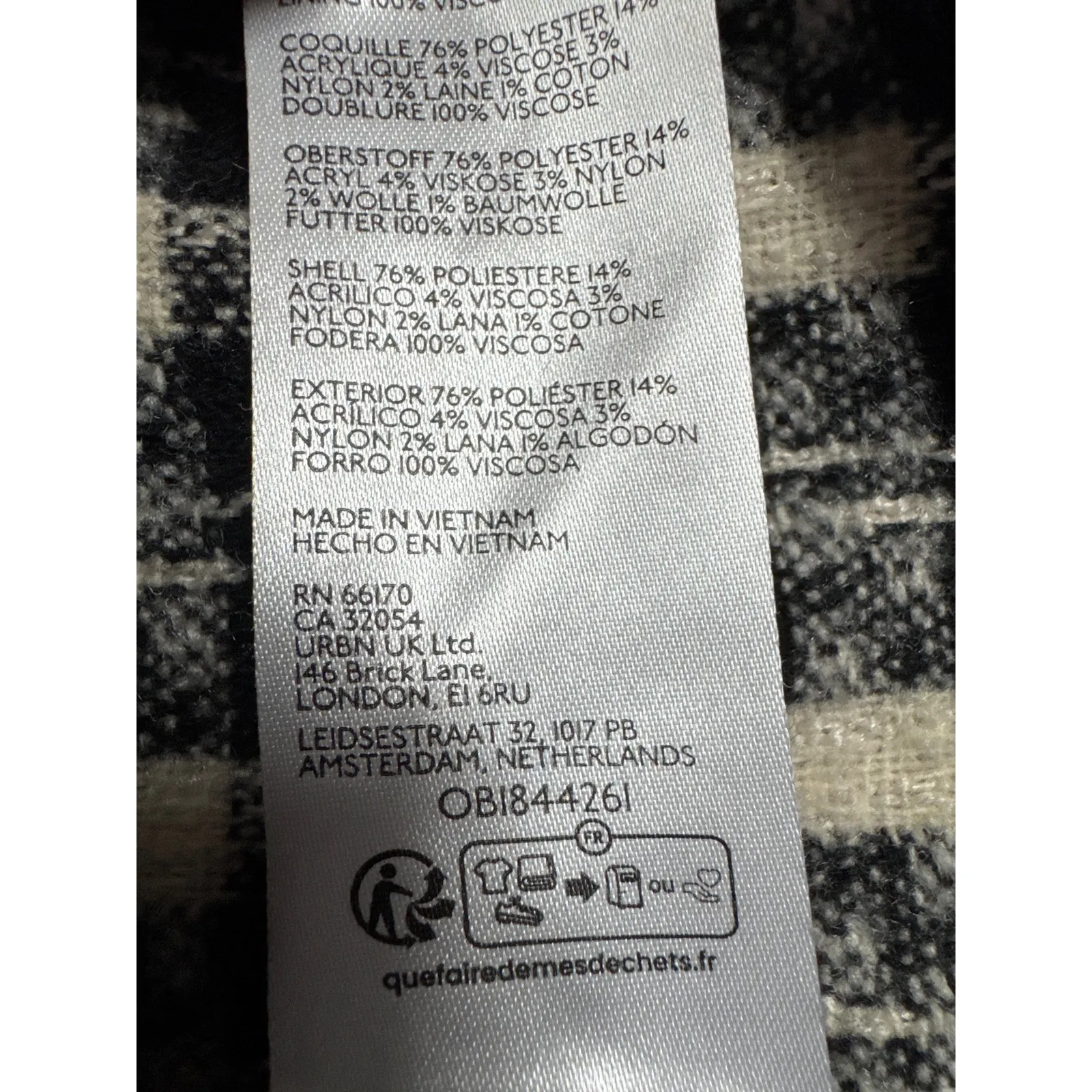 Urban Outfitters Plaid Tweed Mini Dress Preppy Y2K 90s Indie Grunge Women’s M - Image 4