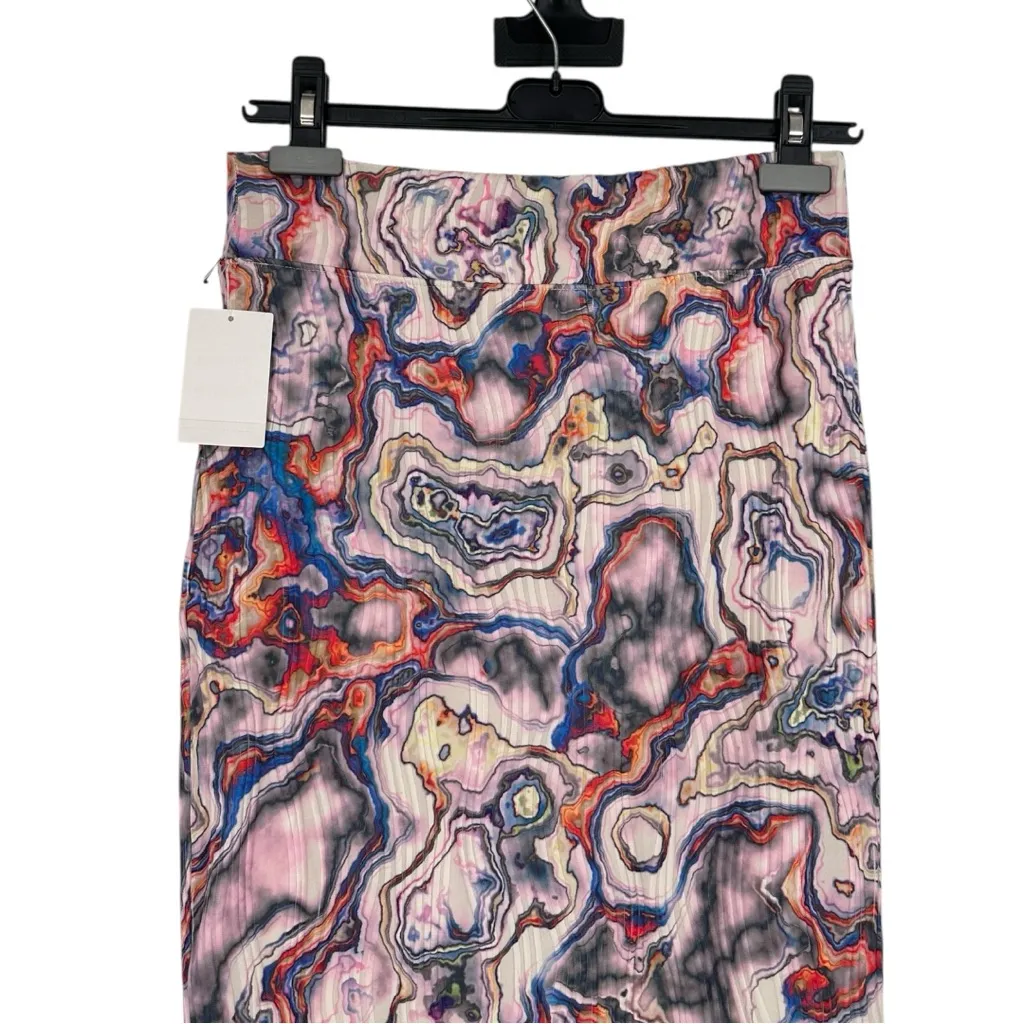 Leith Abalone Multicolor Ribbed Textured Midi Pencil Skirt size Medium NWT - Image 4