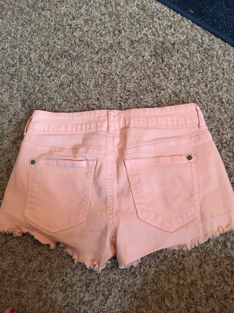 Altar'd State Orange Denim Shorts - Image 3