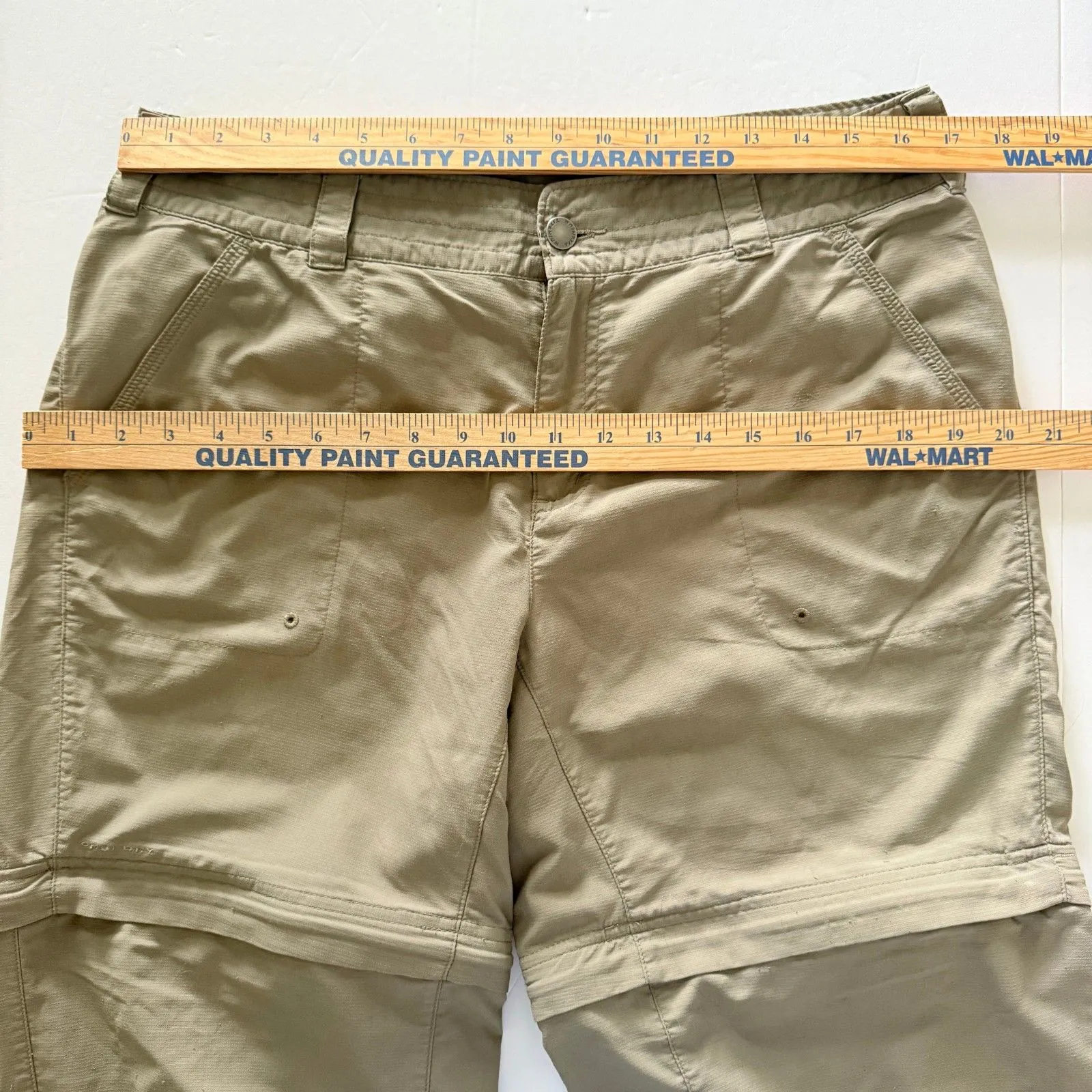 Columbia Titanium Omni Dry Gray Zip Off Hiking Outdoor Nylon Pant Sz 12 (Flawed) - Image 6