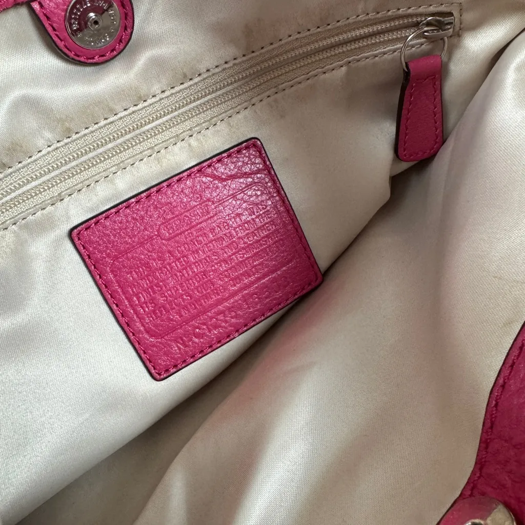Coach Maggie Madison Fuchsia Soft Leather Shoulder Bag - Image 14