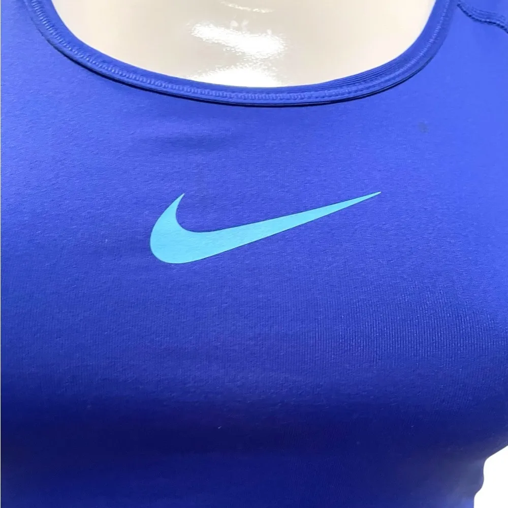 Nike Dri-Fit Women's Blue Sports Bra Medium Athleisure - Image 4