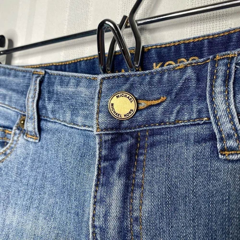Michael Kors Lightwash Skinny Jeans Size 2 Cotton Blend Pants w/ Pockets - Image 5