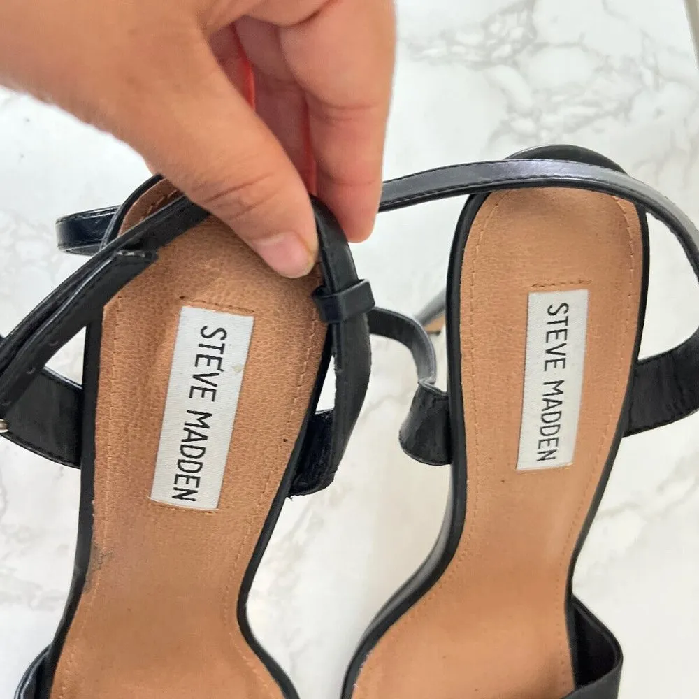 Steve Madden Reno Sandal Women's Black Size 9.5 - Image 3