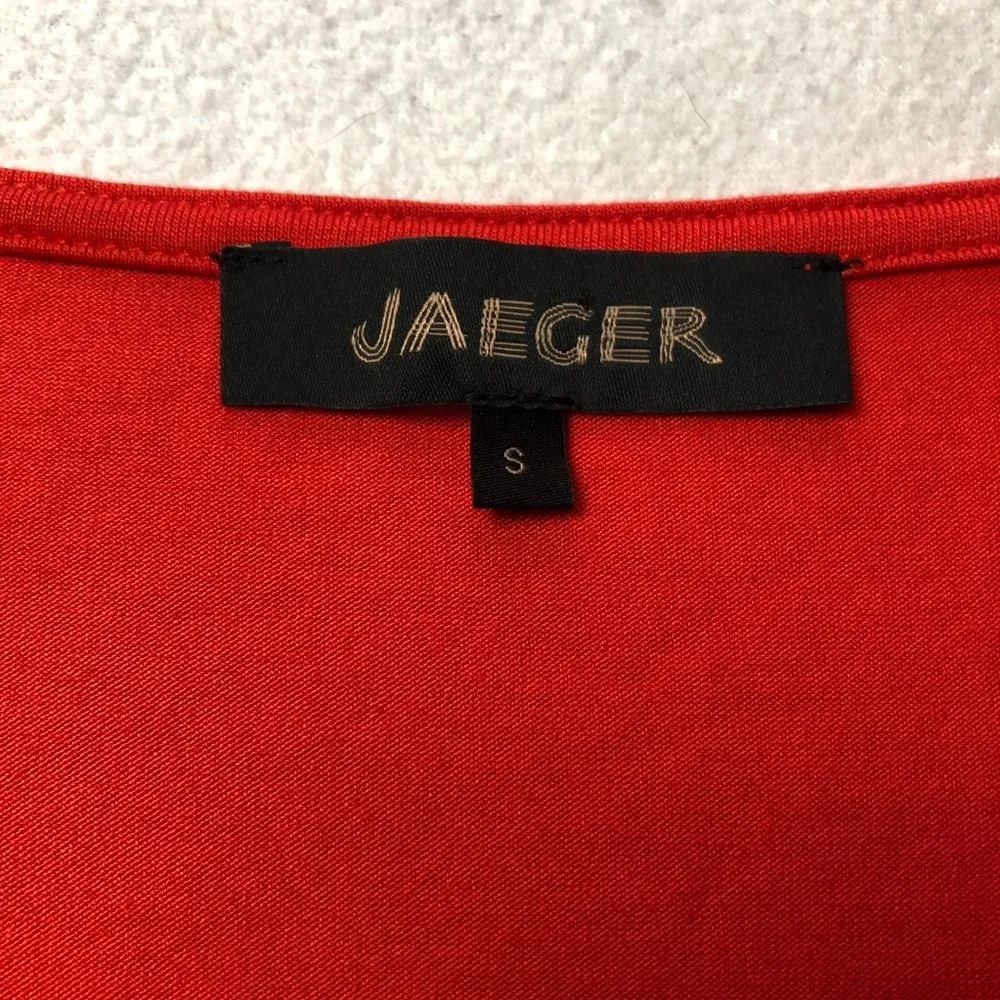 Jaeger Essential 3/4 Sleeve Jersey Top Red - Image 3