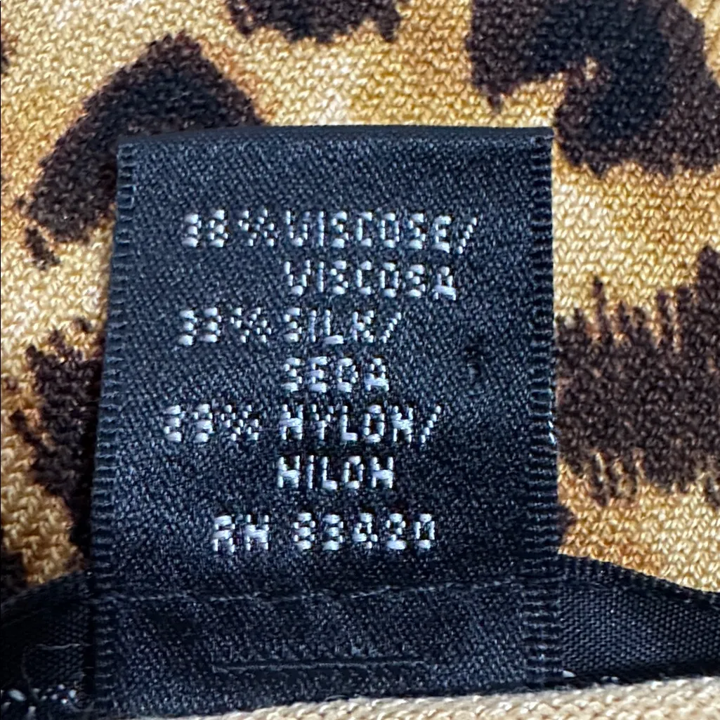 Vintage August Silk Knits Leopard Print Women's Top gold chain tank Size XL - Image 7