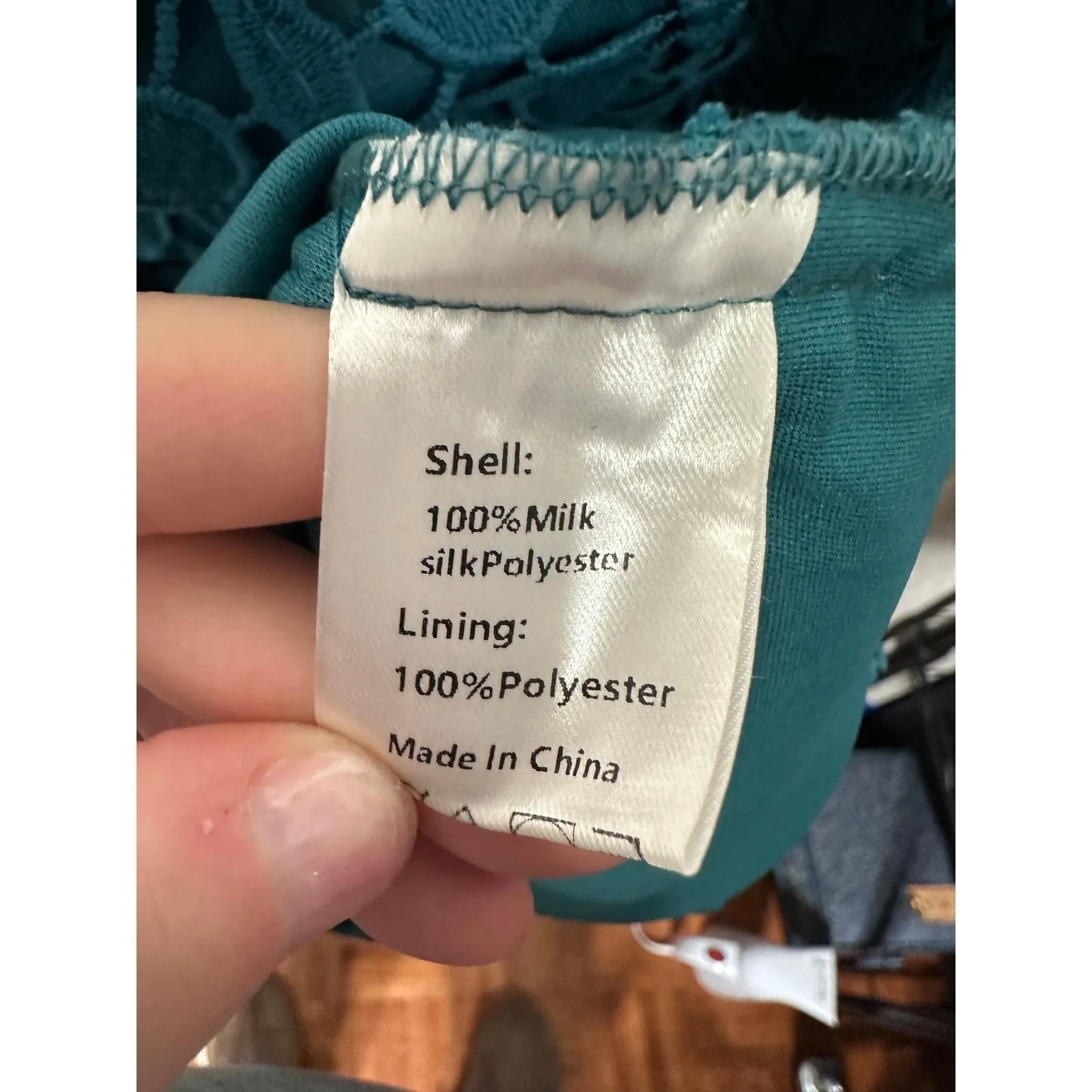 Petal + Pup Candice Strapless‎ Lace Midi Dress Party Cocktail Teal Blue Size 14 - Image 4