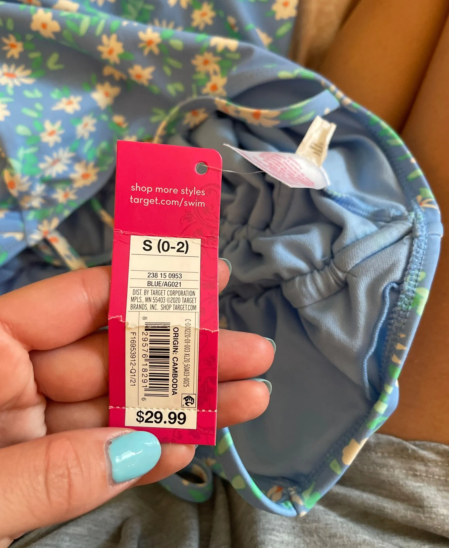 Cinch Front Cut Out One Piece Swimsuit - Image 6