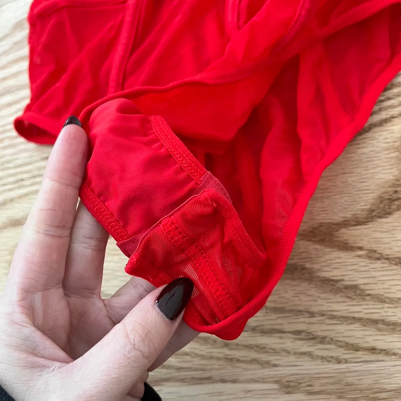 Tiger Mist Red Mesh Bodysuit - Image 2