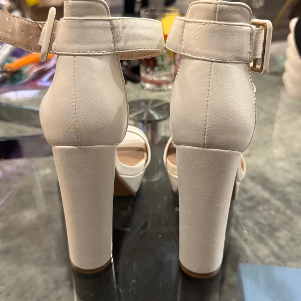 DREAM PAIRS White High Heel Platform Sandals - Image 10