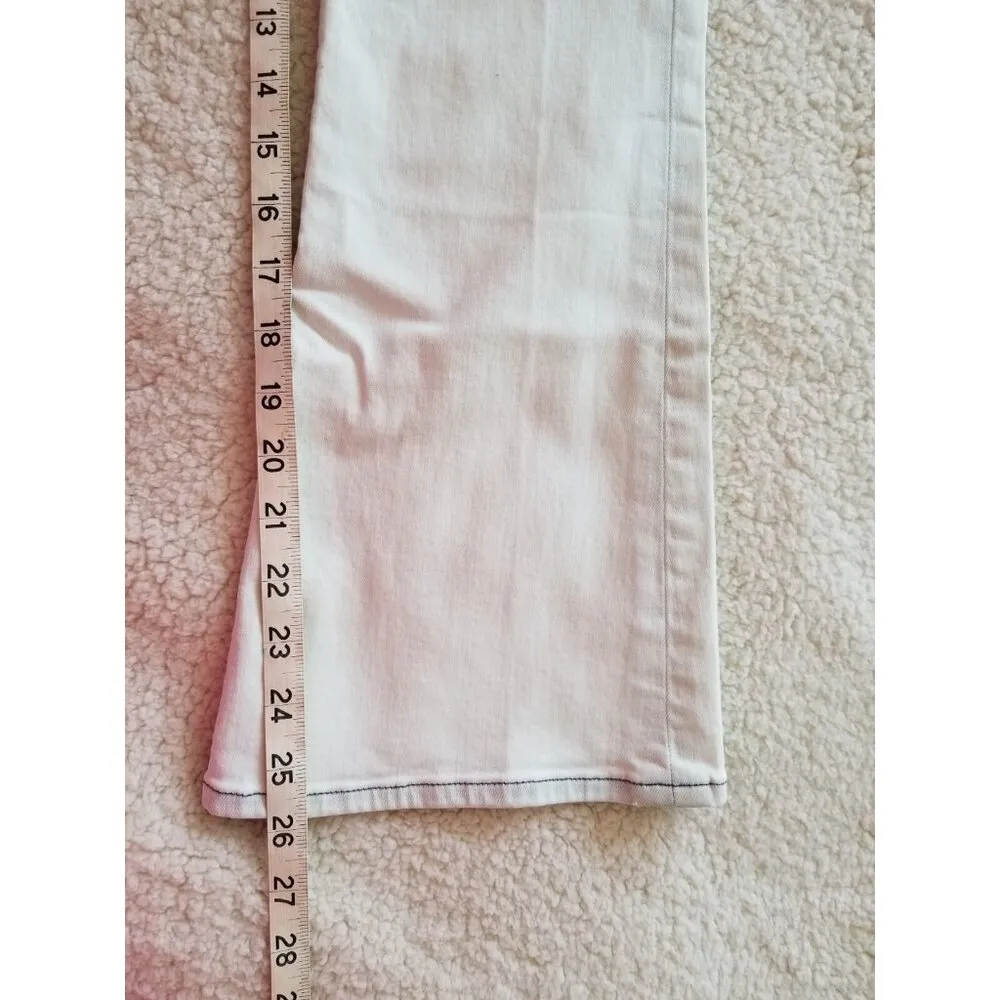 Hudson Jeans Drew Mid-Rise Flare Leg Crop Bleach Dip Blue Jeans Womens Size 25 - Image 11