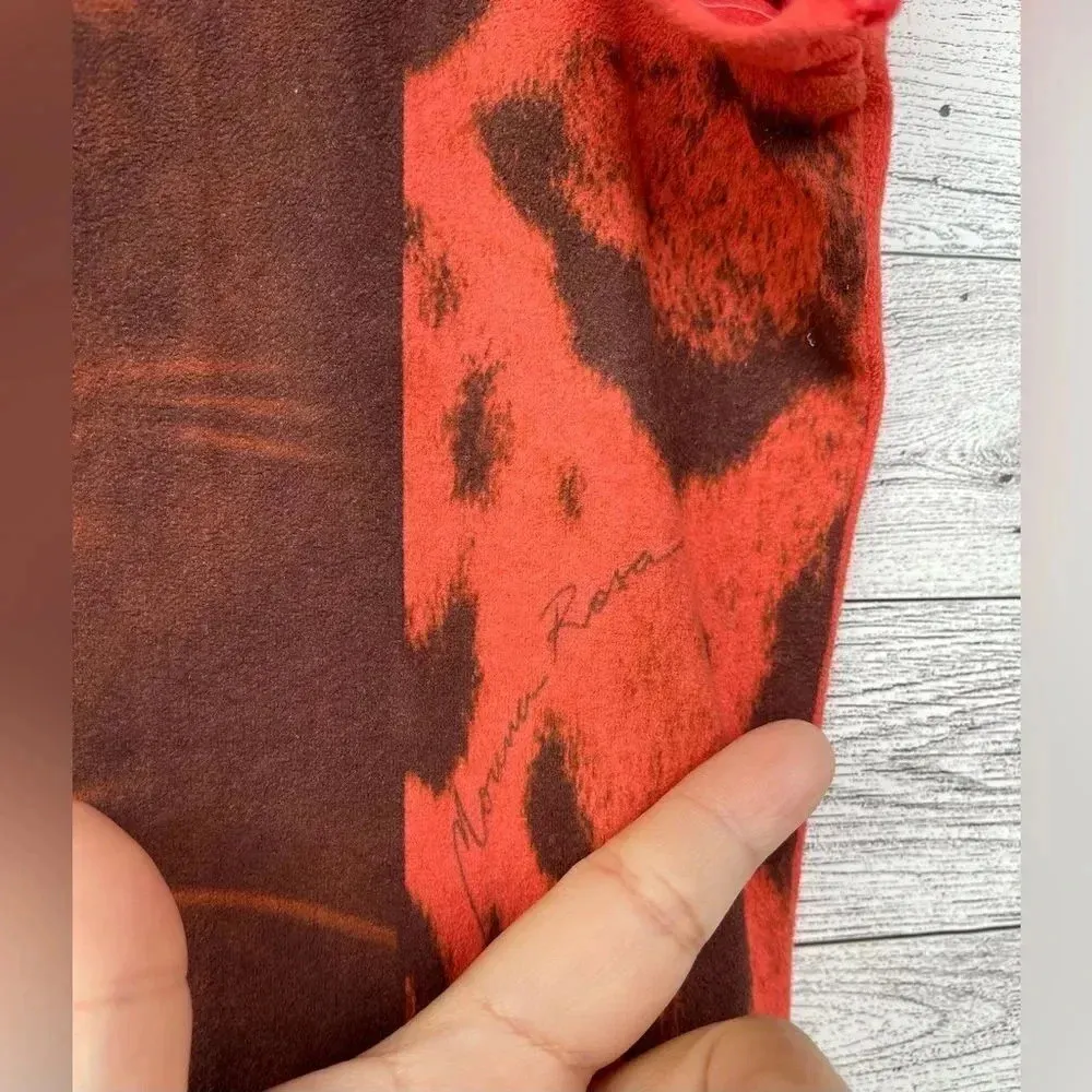 Morena rosa Leopard suede mini dress small Orange - Image 4