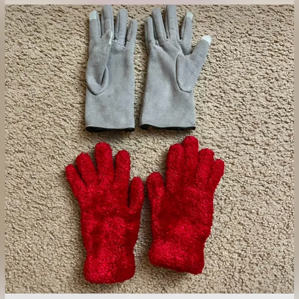Bundle 2pcs Fashion Winter Gloves Red - Image 2