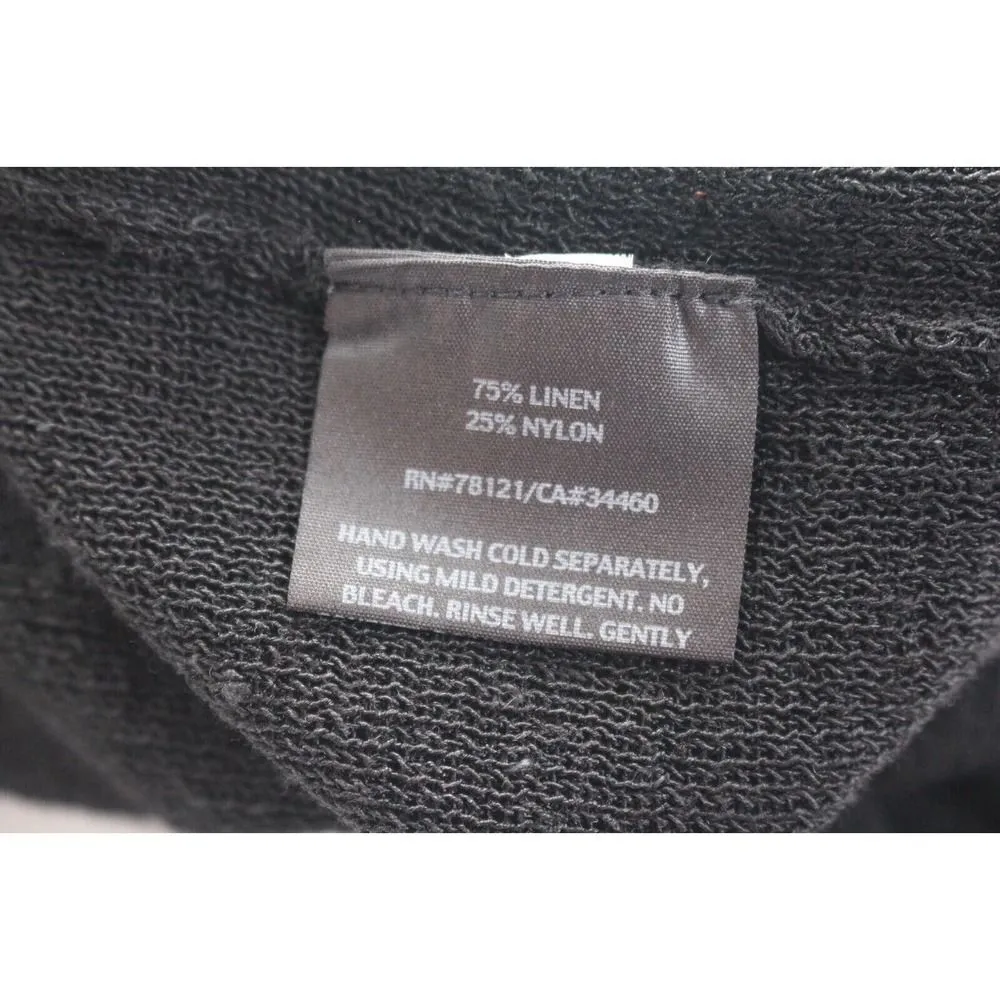 Eileen Fisher Black Open Front Knit Cardigan Size XS Womens - Image 9