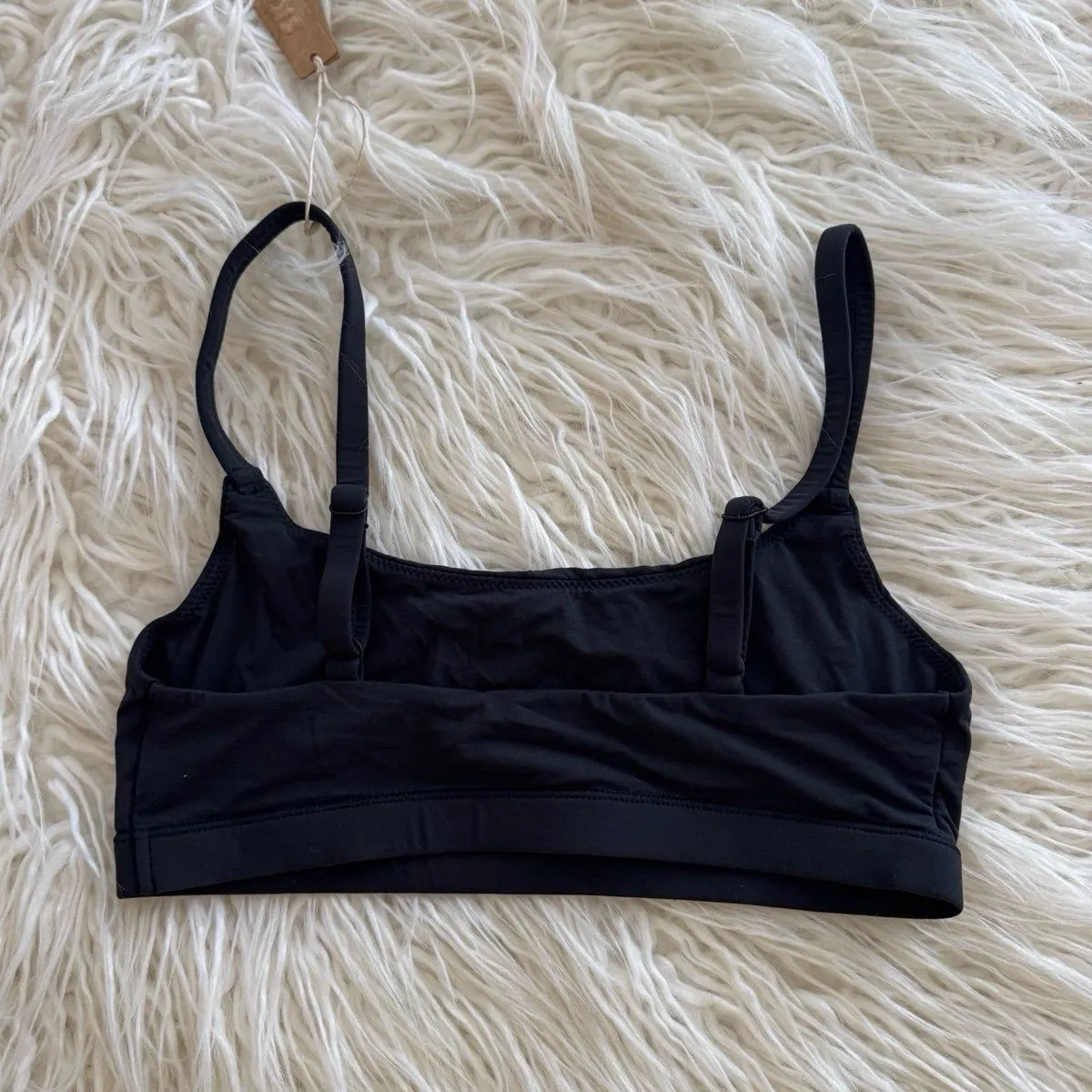 Skims Fits Everybody Scoop Neck Bralette Onyx Size XS - Image 5