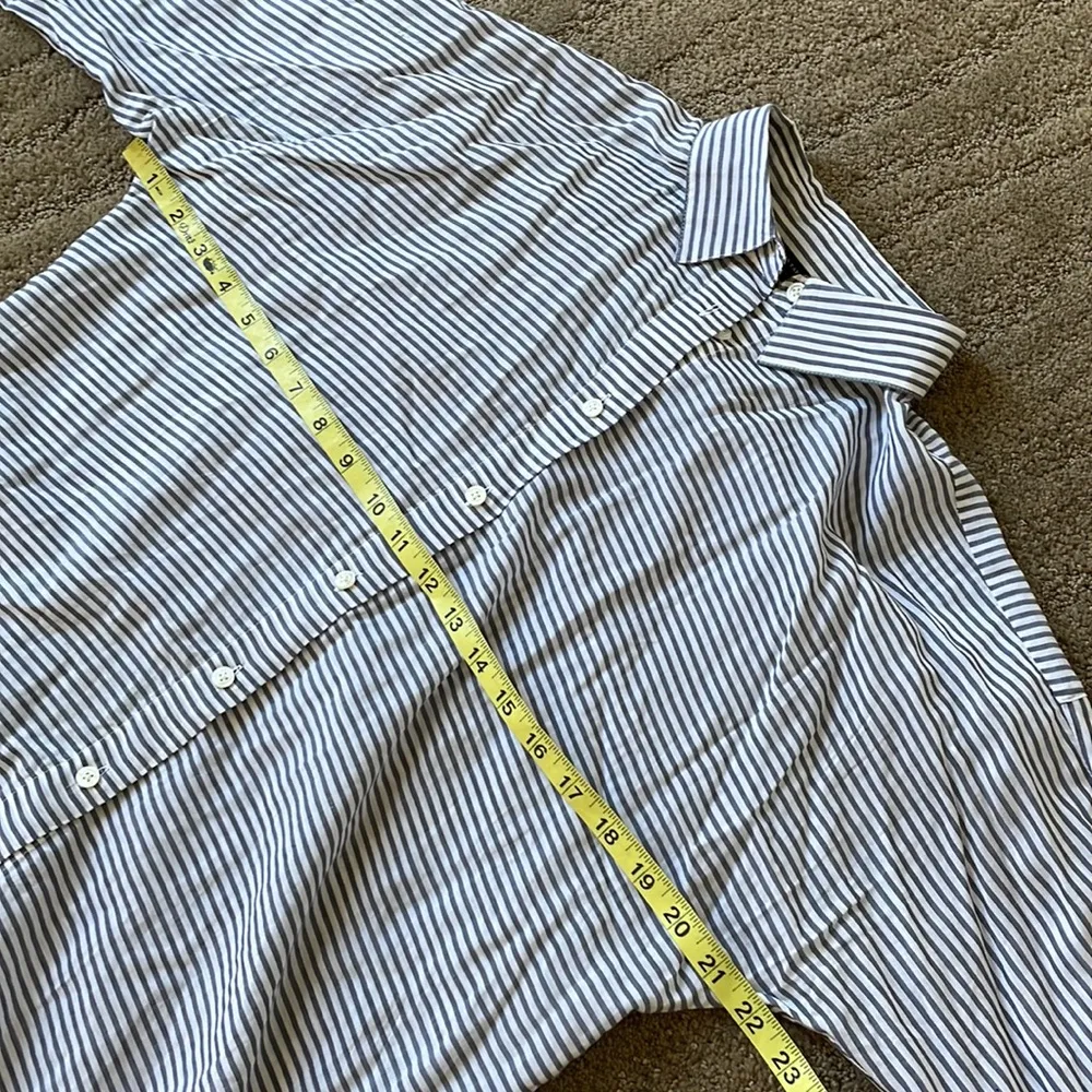 Ann Taylor beautiful lyocell striped oversized button down cotton top - Image 6