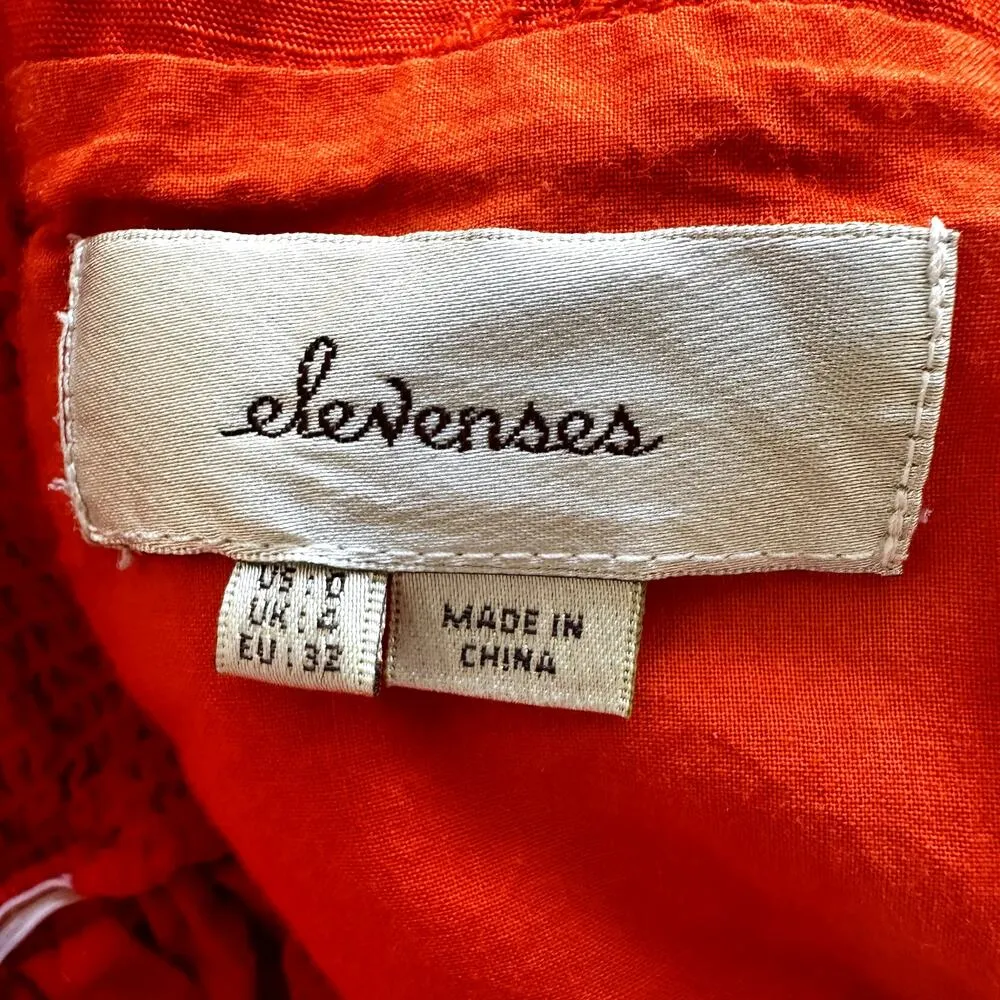 Anthropologie Elevenses Tropicale Jumpsuit Halter Knot Wide Leg Zip Linen 0 - Image 4