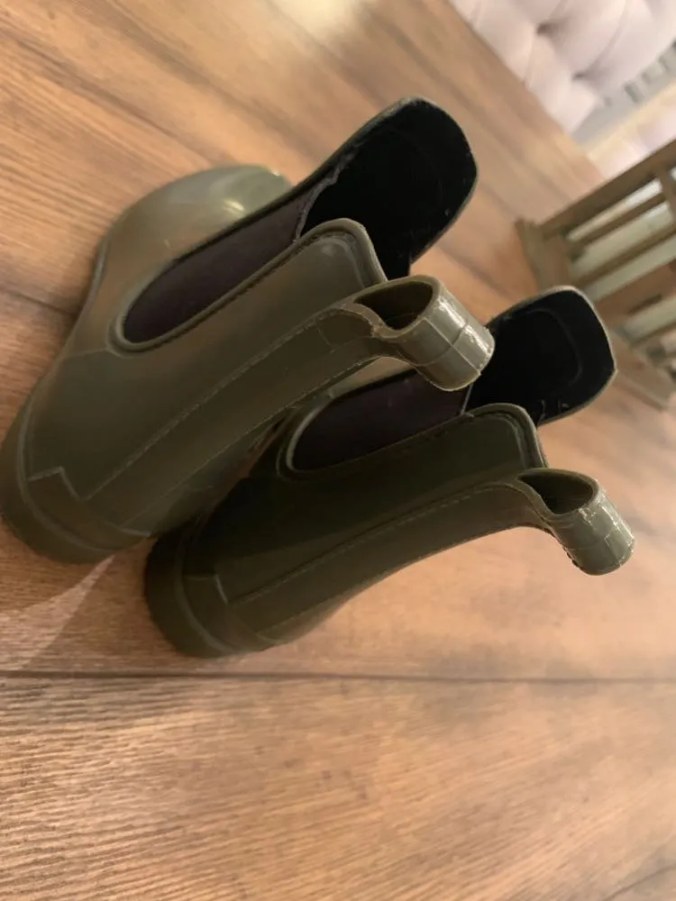 J.Crew Hunter Green Short Rain Booties - Image 5