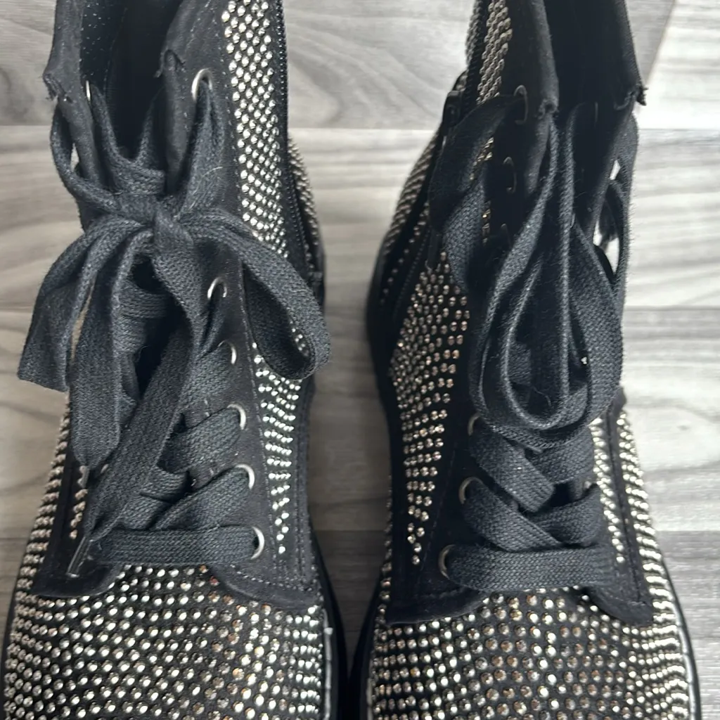 Madden Girl  Black Studded Combat Boots - Image 10