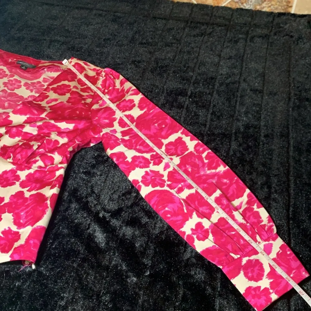 J.Crew Women's Deep V-Neck Long Sleeve Button-Front Top in Shaded Floral Size 8 - Image 11