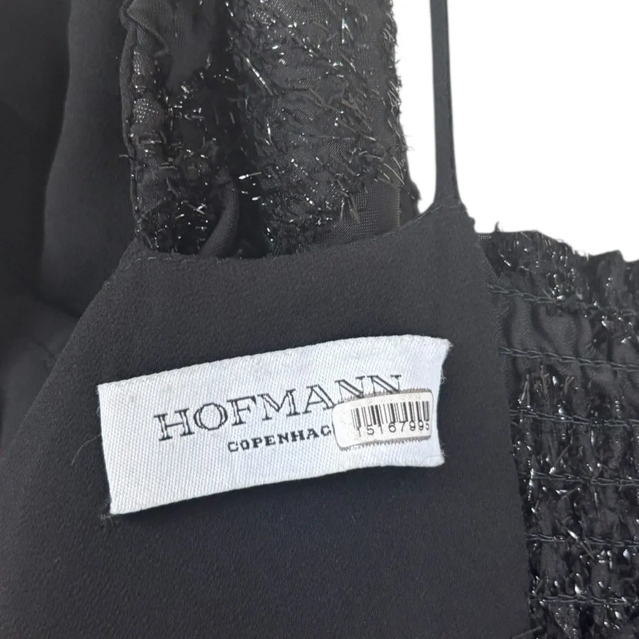 Hofmann Copenhagen Angele black dress Sz 2 Sheer Empire Button Whimsigoth Witch - Image 10